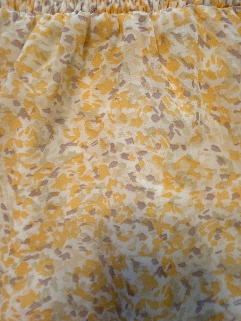 entro Yellow Floral Smocked Strapless Tiered Maxi Dress - Picture 3 of 5